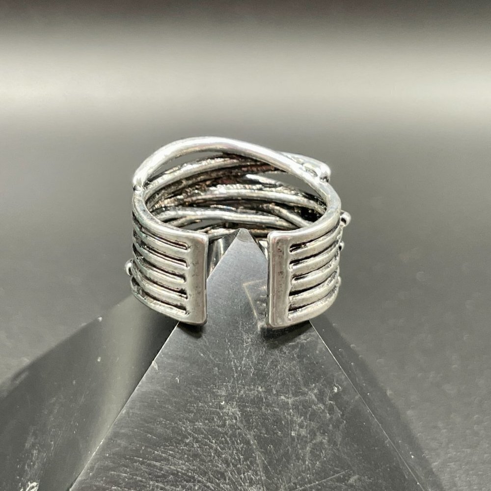 Twisted Distressed Wire Adjustable Wrapped Boho Ring #1150 - Picture 14 of 15